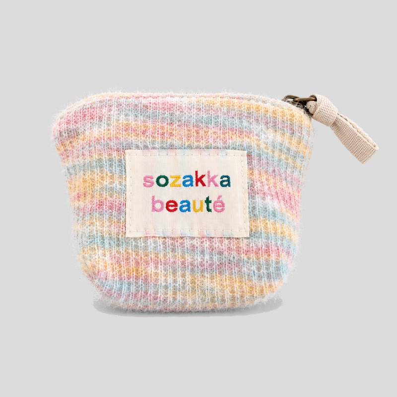 Plush Striped Coin Purse