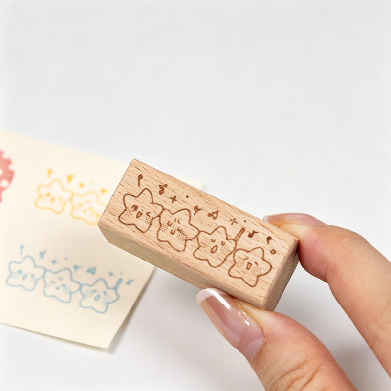 Bubble Frame Beech Wood Stamp