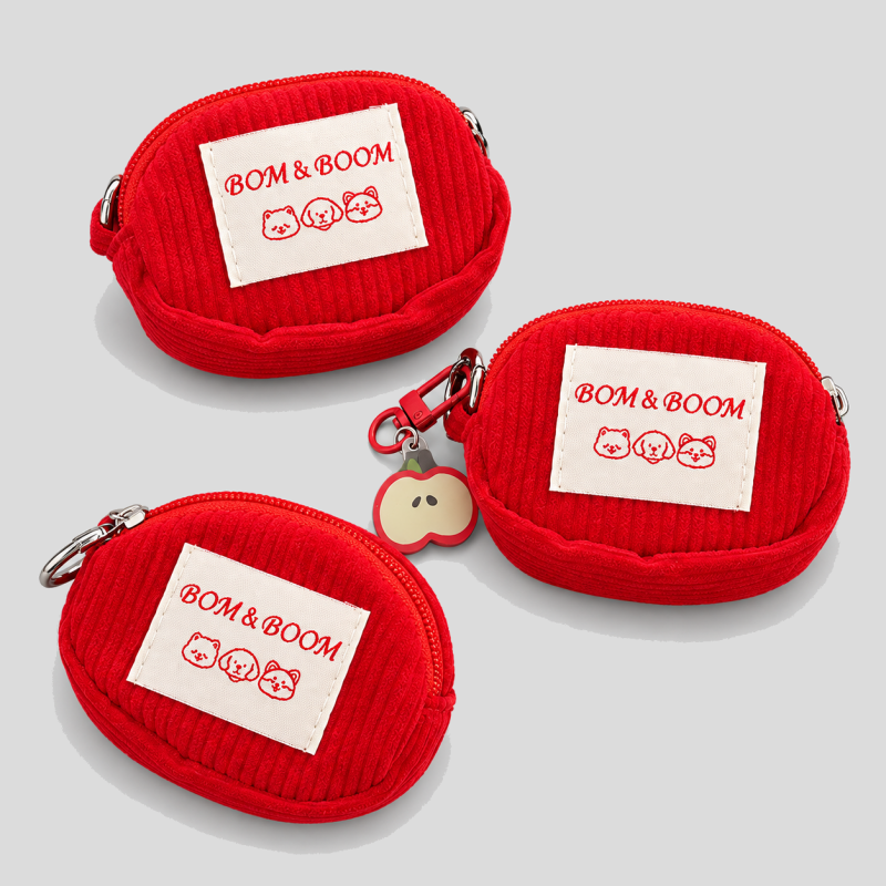 Corduroy Mini Zipper Coin Pouch