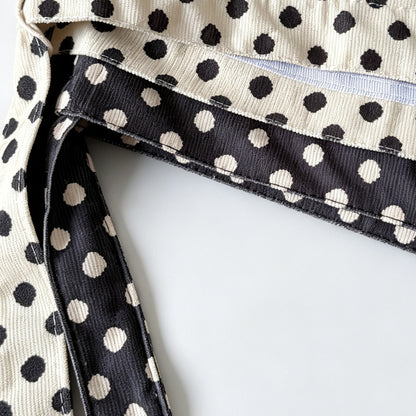 Polka‑Dot Open‑Top Shoulder Bag