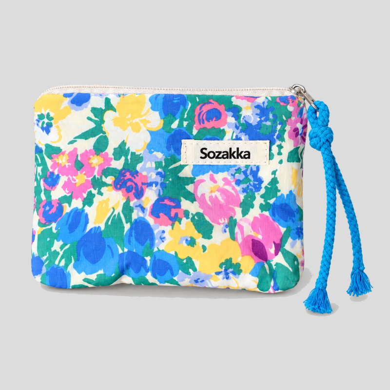 Floral Print Zipper Storage Pouches