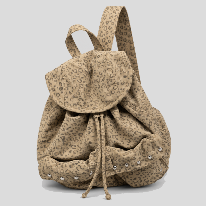 Large Drawstring Leopard Backpacks