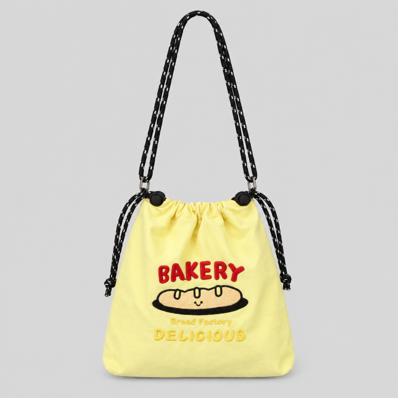 Nylon Drawstring Crossbody Bag