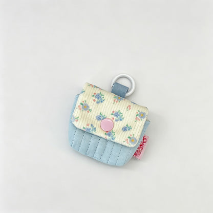 Floral Fabric Snap Storage Pouch