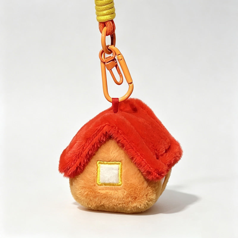 House‑Shaped Plush Keychain