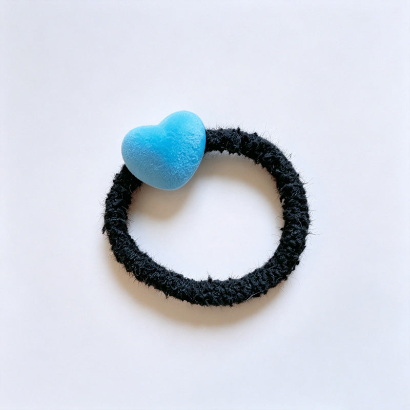 Heart Plush Decor Elastic Hair Tie