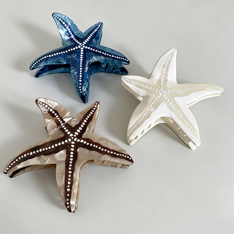 Ocean Starfish Pattern Hair Cl - Shopdayla Wholesale - #6898