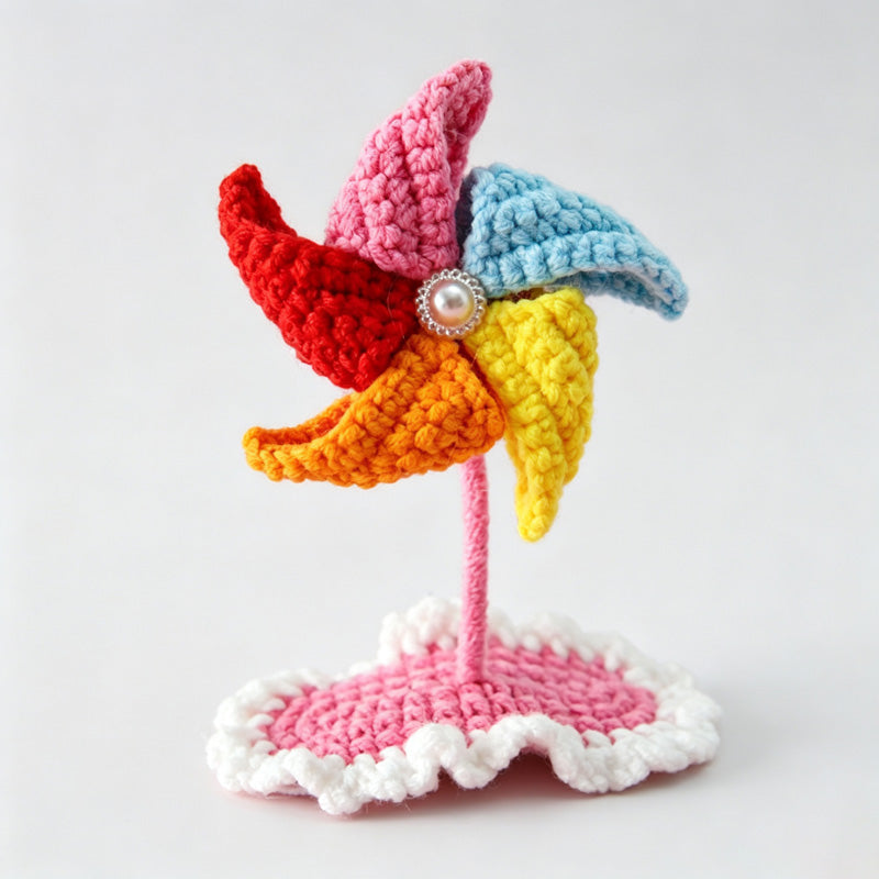 Pinwheel Crochet Hair Clip
