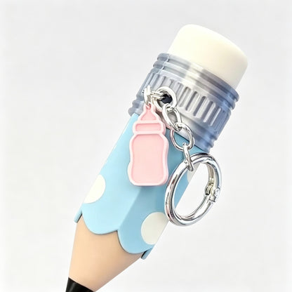 Polka Dots Pencil Shape Keychain