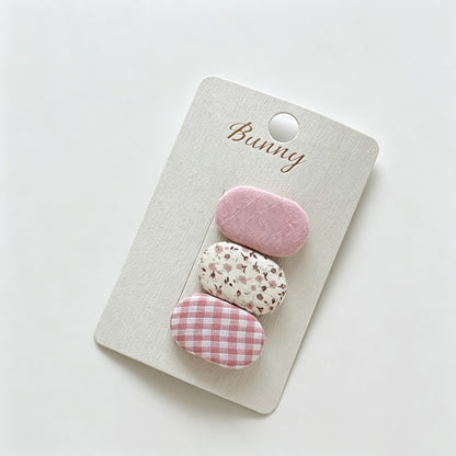 Floral Oval Shape Hair Clips