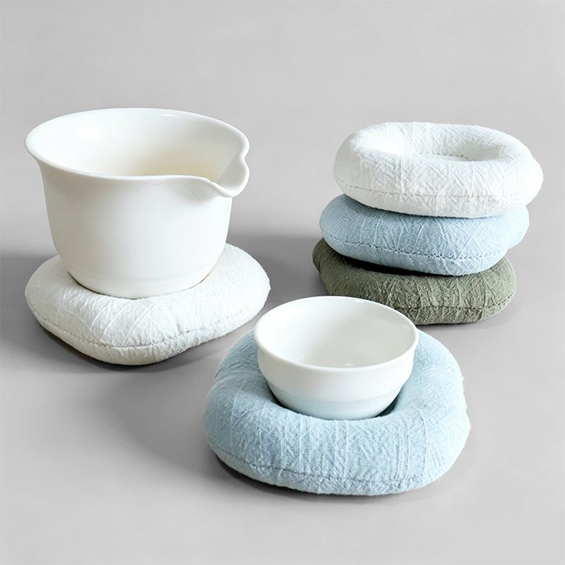 Everyday Linen Padded Fabric Cup Mat