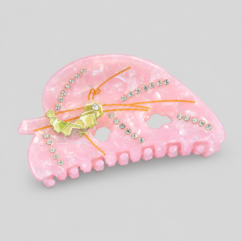 Rhinestone Leaf Shape Hair Claw Clip