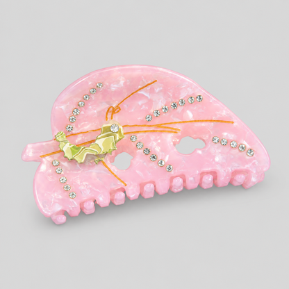 Rhinestone Leaf Shape Hair Claw Clip