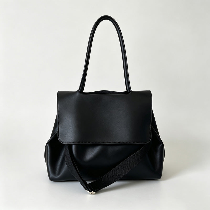 Layered Flap Shoulder Crossbody Bag