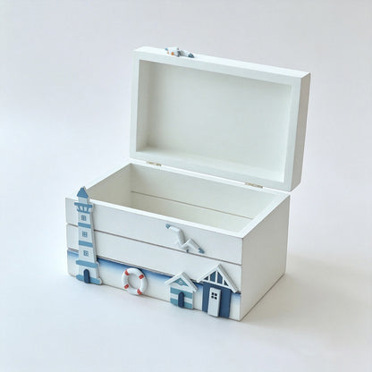 Wooden Nautical Storage Box Set