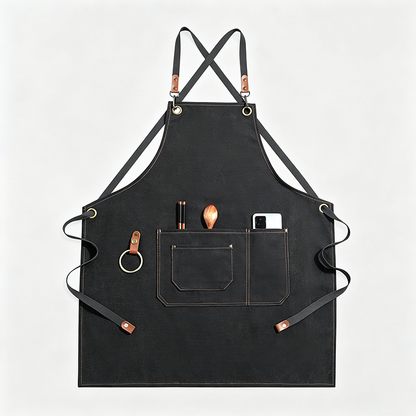 Cross‑Back Canvas Work Apron
