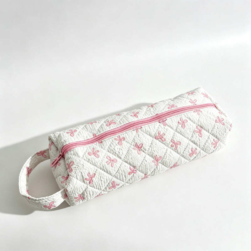 Quilted Floral Storage Pouch