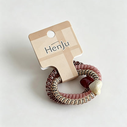 Star Heart Telephone Wire Hair Ties