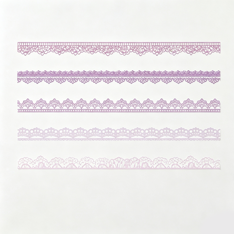 Lace Border Sticker Strips Set