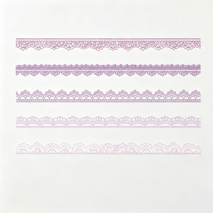 Lace Border Sticker Strips Set