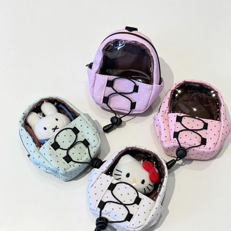 Polka Dots Print Pouch Bag Charm