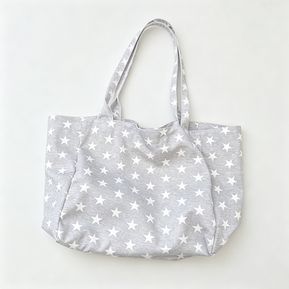 Star Dots Print Tote Bag