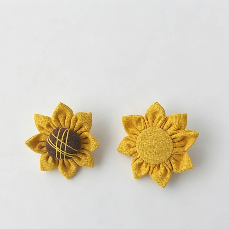Fabric Sunflower Brooch Pin - Shopdayla Wholesale - #2930
