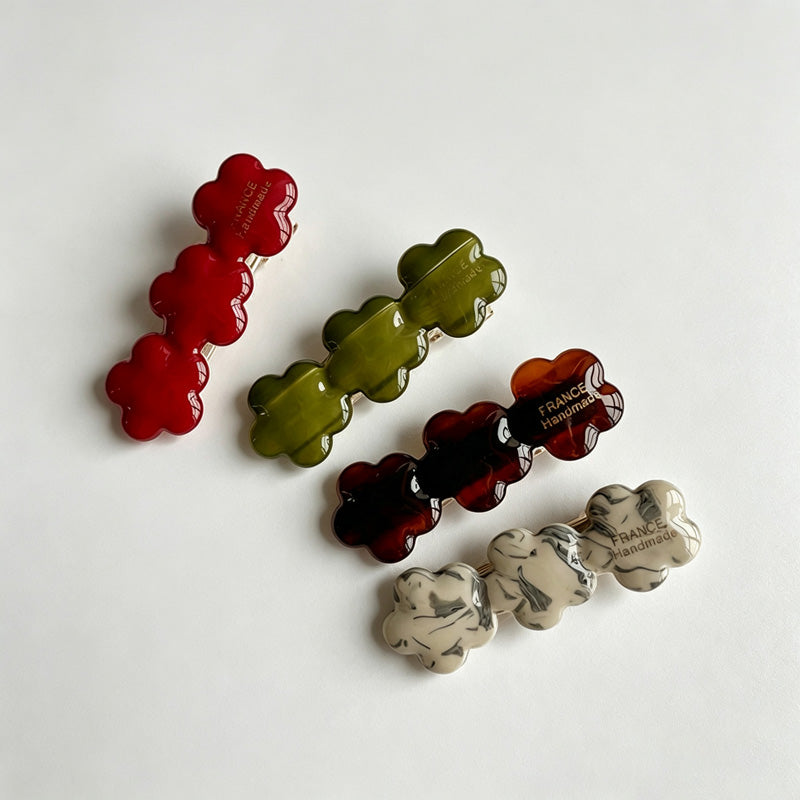Flower‑Shape Alligator Hair Barrette