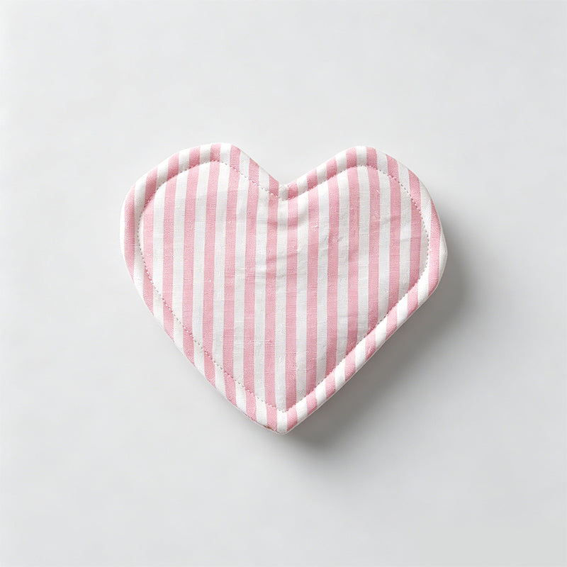 Lightweight Cotton Fabric Heart-Shaped Coaster
