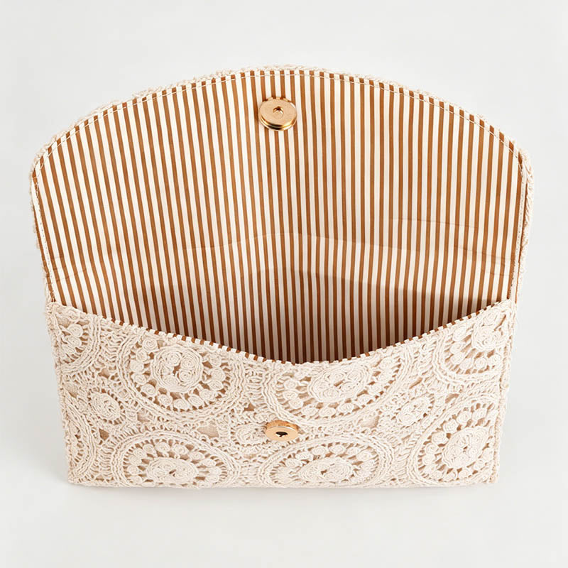 Embroidered Lace Envelope Clut - Shopdayla Wholesale - #4418