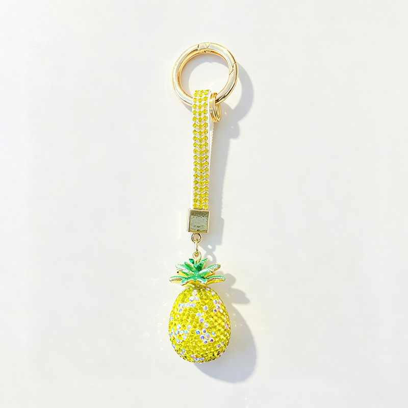 Pineapple Pendant Wrist Strap Keychain