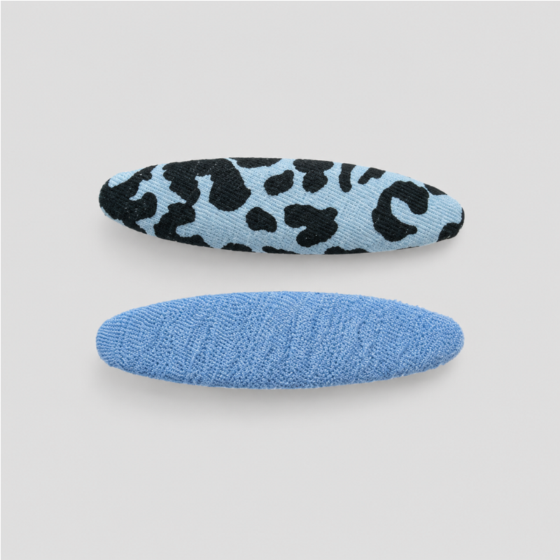 Leopard Fabric Snap Hair Clip Set