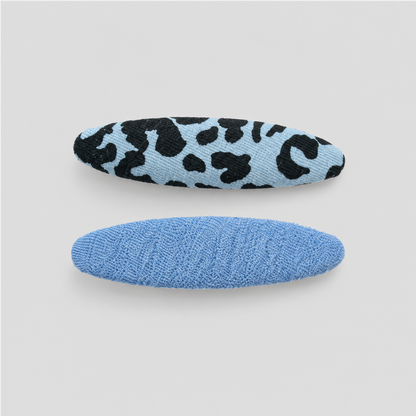 Leopard Fabric Snap Hair Clip Set