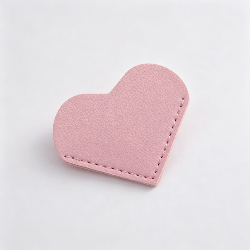 Heart Faux PU Page Corner Bookmark