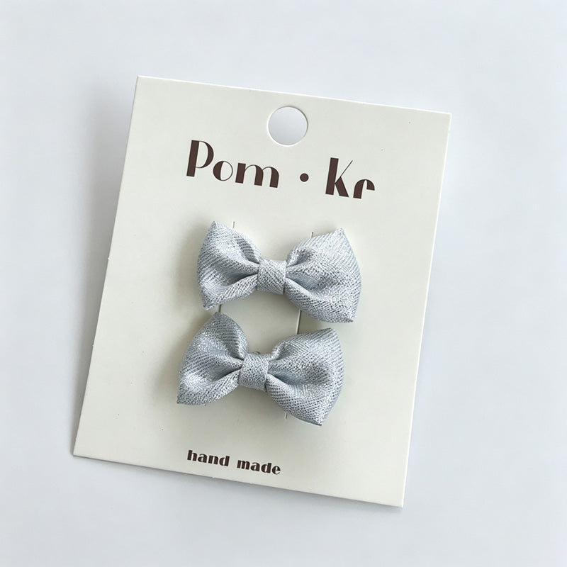 Silver Series Kids Bow Hair Clip