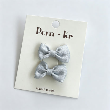Silver Series Kids Bow Hair Clip