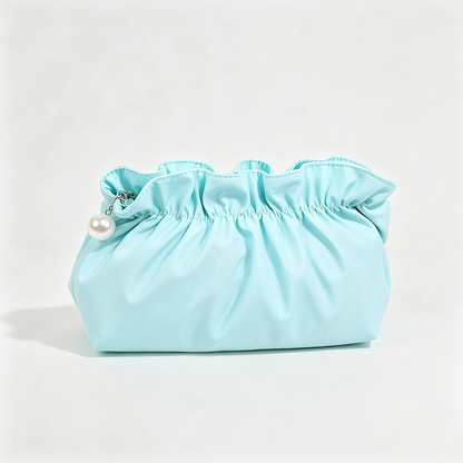 Solid Color Drawstring Cosmetic Pouch