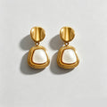 Vintage Natural Mother-of-Pearl Drop Earrings