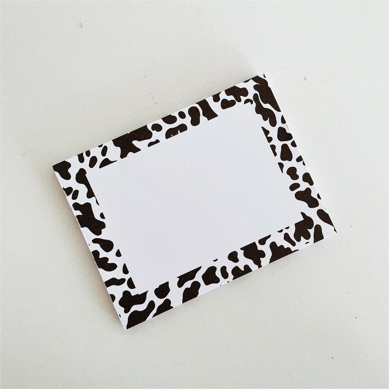 Cow Spot Border Non‑Sticky Notes