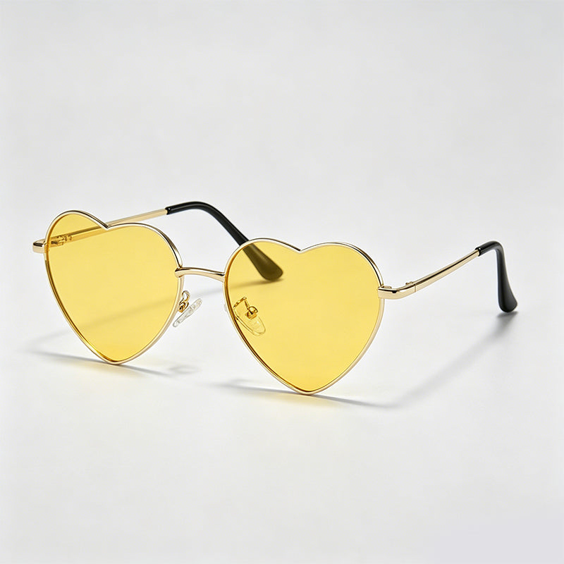 Heart Shaped Metal Frame Sunglasses