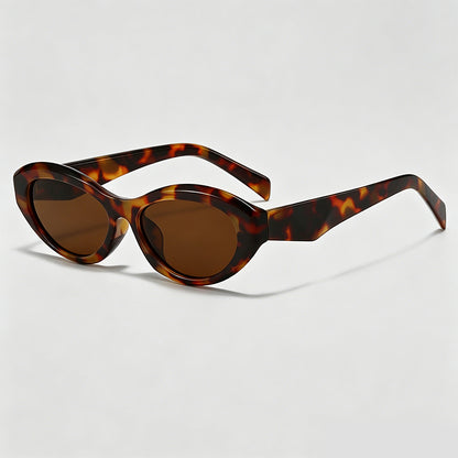 Slim Narrow Oval Cat Eye Y2K Trend Sunglasses