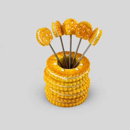 Pretzel Holder Fruit Forks