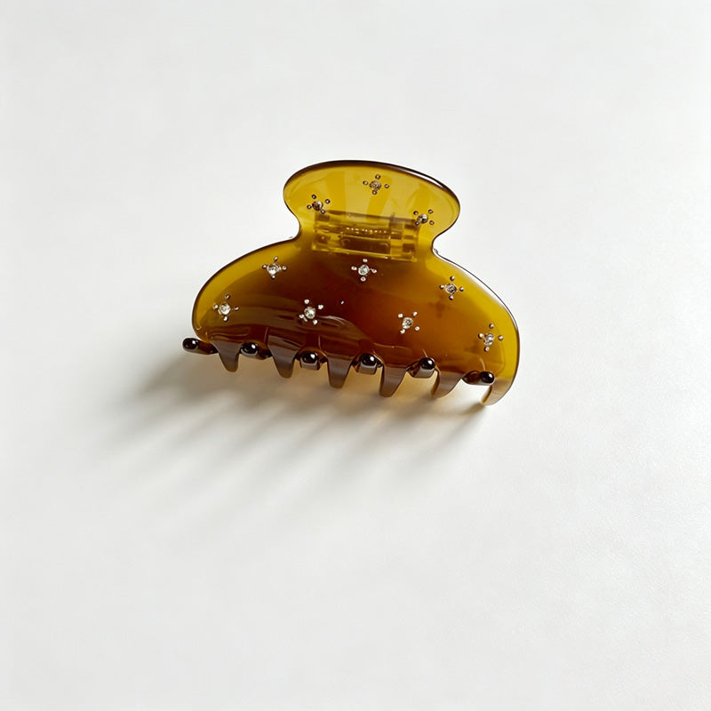 Rhinestone Inlaid Small Shark Hair Claw