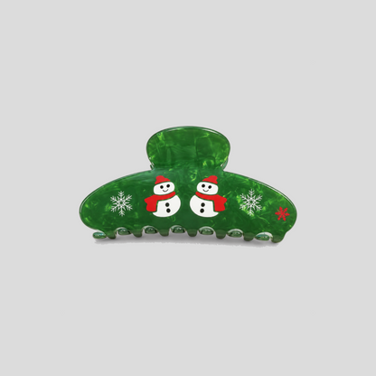 Christmas Print PVC Hair Claw