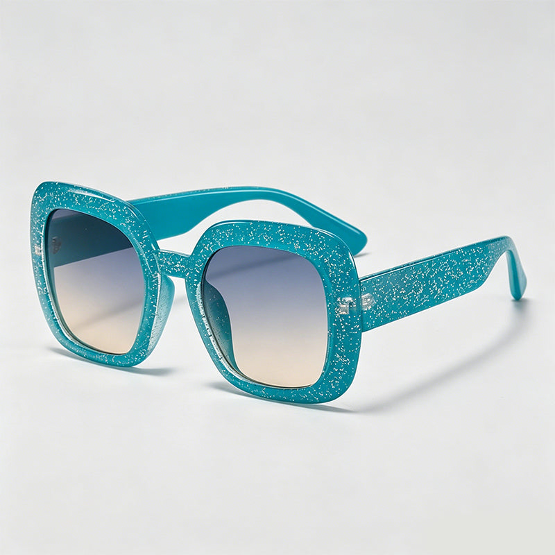 Glitter Oversized Square Women Sunglasses