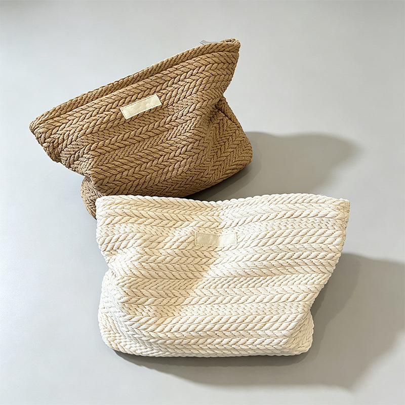 Stylish Canvas Geometric Ethnic Cosmetic Bag Pouch