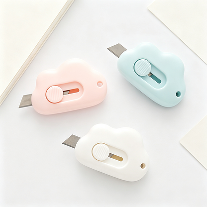 Cloud Shaped Mini Retractable Box Cutter