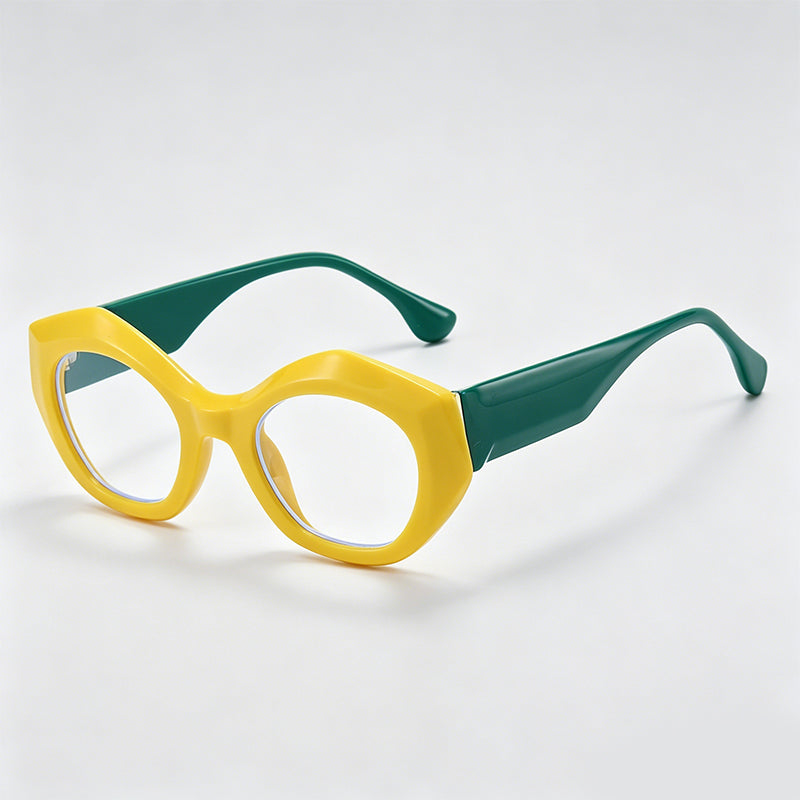 Irregular Polygon Tortoiseshell Frame Trendy Cat Eye Sunglasses