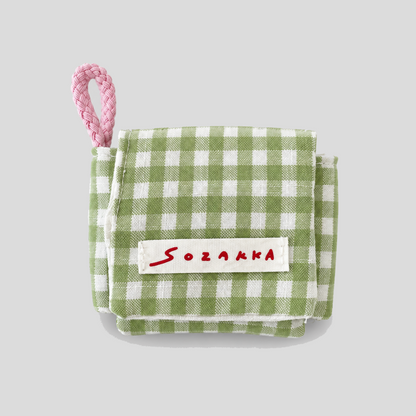 Gingham Earphone Mini Pouches