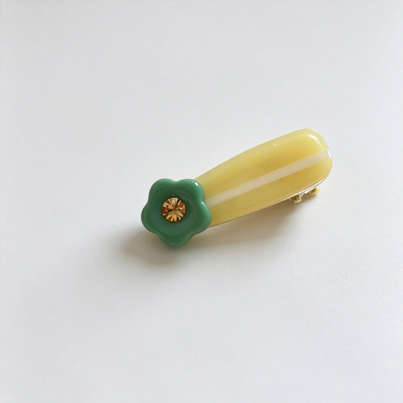 Flower Oval Duckbill Hair Clips